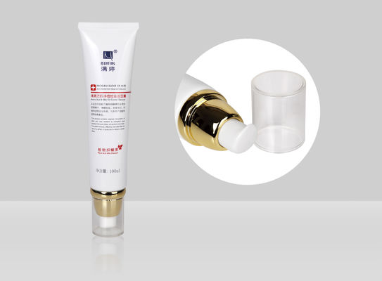 PCR PE Custom Cosmetic Tubes D35mm 35-110ml Lotion Sun Screen Foundation ปั๊มสุญญากาศ